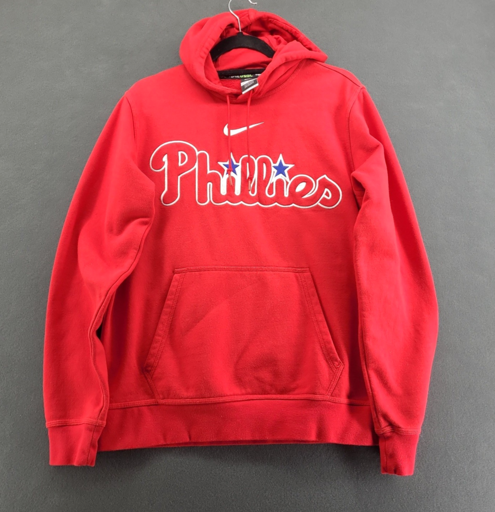 Nike Philadelphia Phillies Hoodie Mens M Red Cooperstown MLB Baseball Sweatshirt
